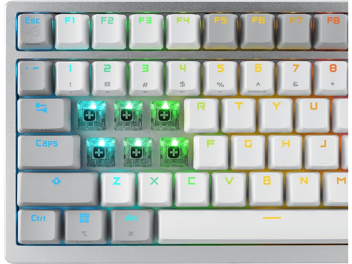 ASUS ROG Azoth Trådlöst DIY Gamingtangentbord (vit) Gamingtangentbord