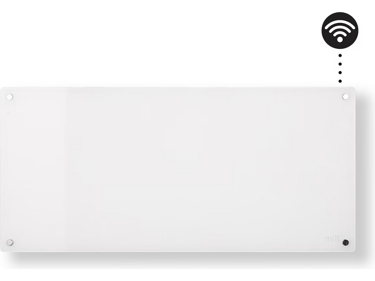 Mill Glass WiFi Gen 3 panelradiator 1000W (vit) 2-pack Panelelement