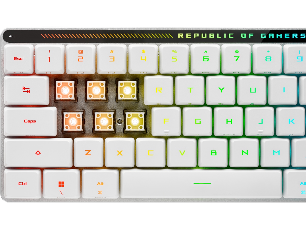 ASUS ROG Falchion RX Low Profile Optical trådlöst gamingtangentbord(vit) Gamingtangentbord