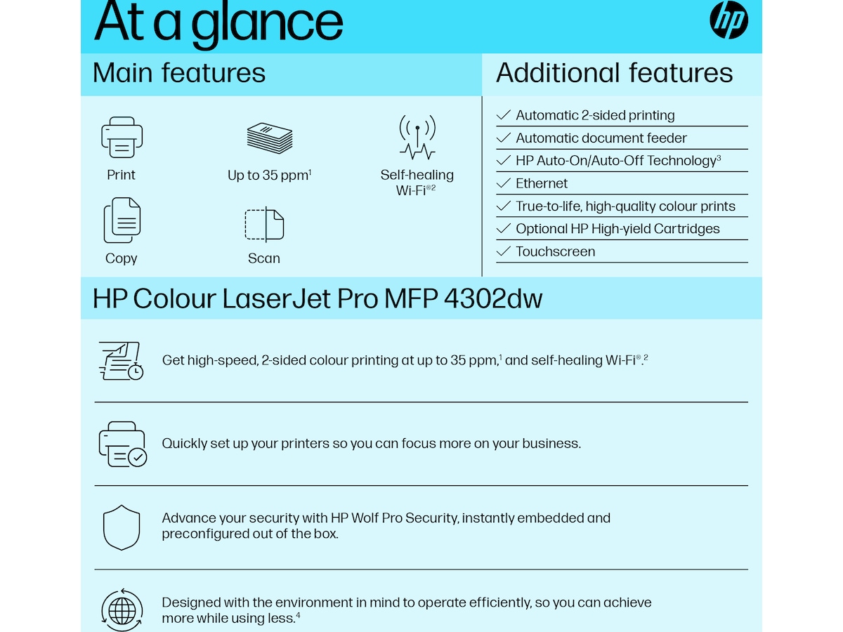 HP Color LaserJet Pro MFP 4302dw skrivare Skrivare