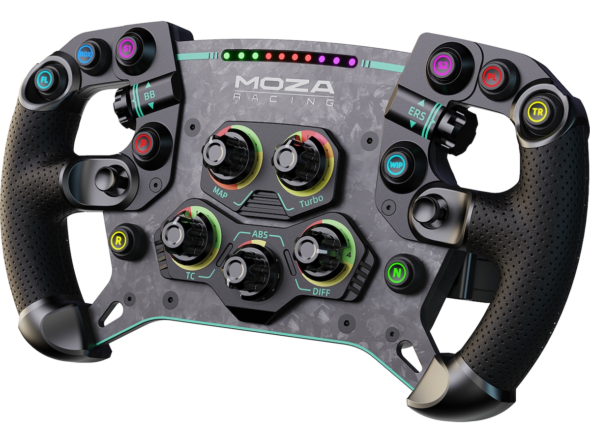 Moza Racing GS V2P Microfiber Leather GT Ratt 30cm Ratt och pedaler