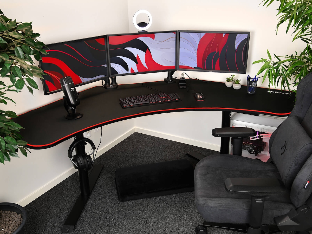 Arozzi Arena Angelo Gaming Desk (pure black) Gamingdesk