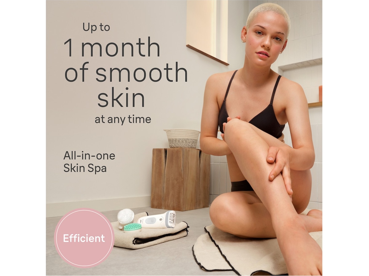 Braun Silk-épil 7 SkinSpa SE7-081 Epilator (vit/silver) Epilator & IPL-hårborttagning
