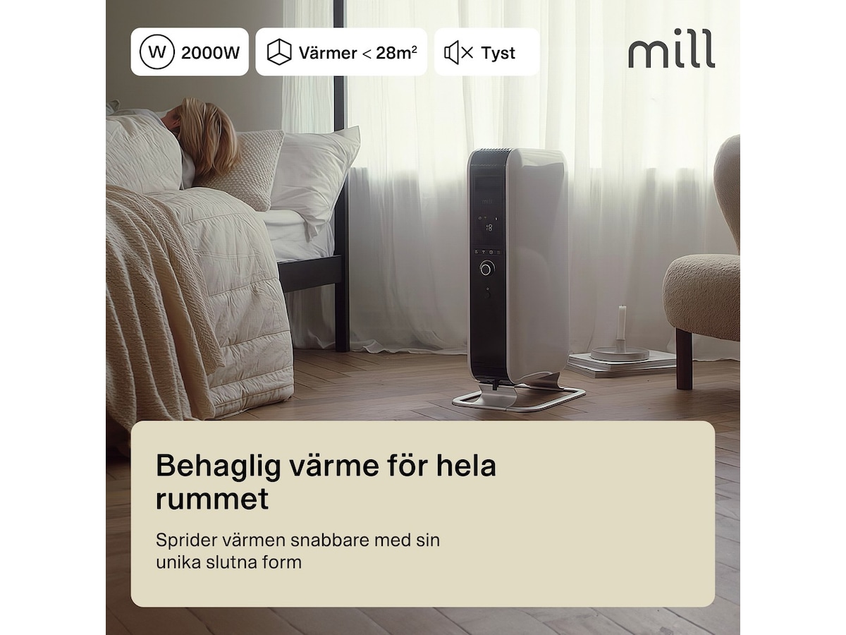 Mill Gentle Air oljeugn 2000w Fristående element