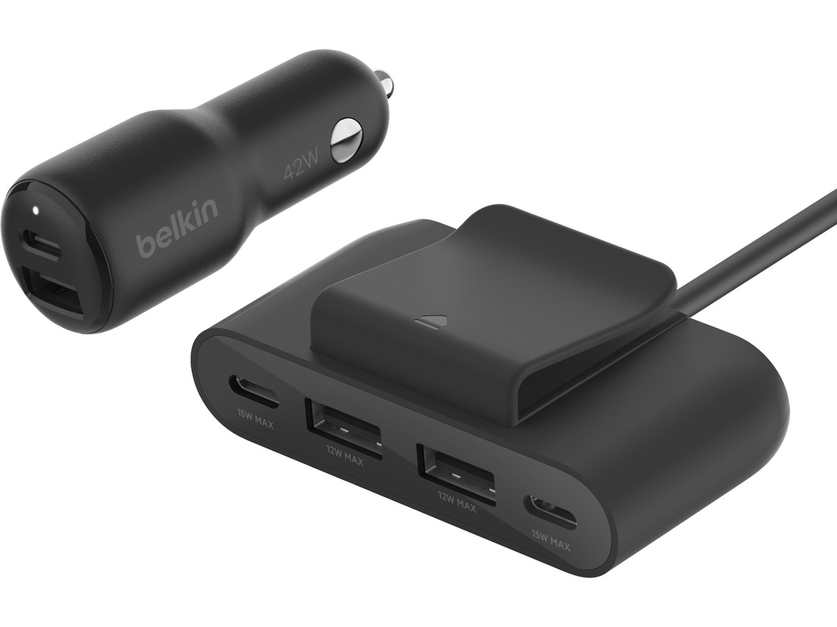 Belkin BoostCharge Dubbel billaddare på 42 W Mobilladdare