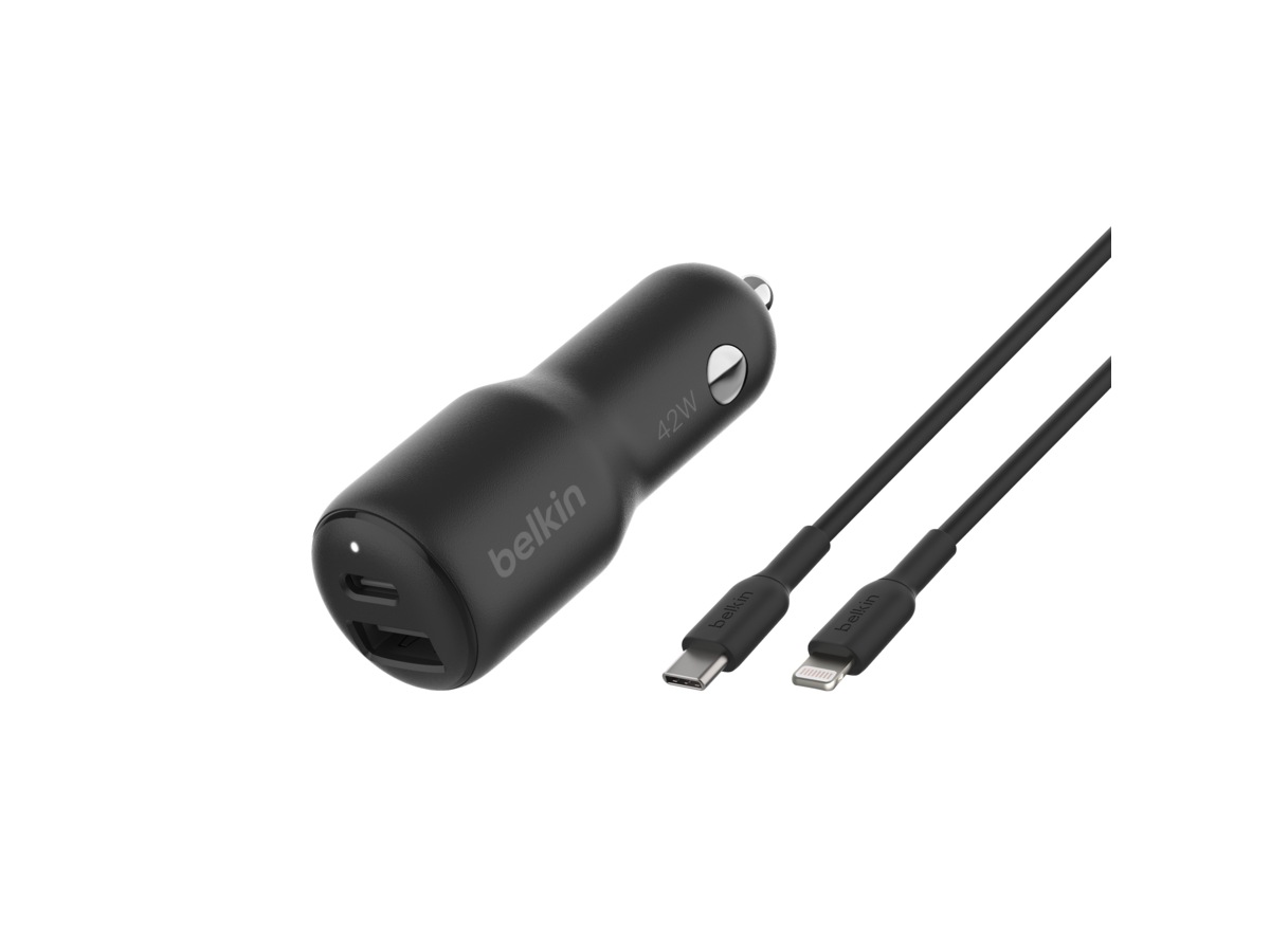 Belkin BoostCharge Dubbel billaddare på 42 W Mobilladdare