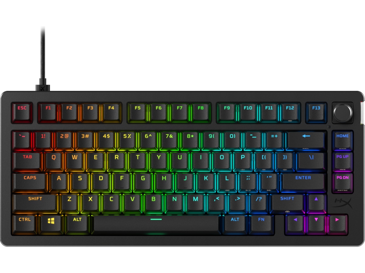 HyperX Alloy Rise 75 gamingtangentbord (svart) -B-Grade Demo tangentbord