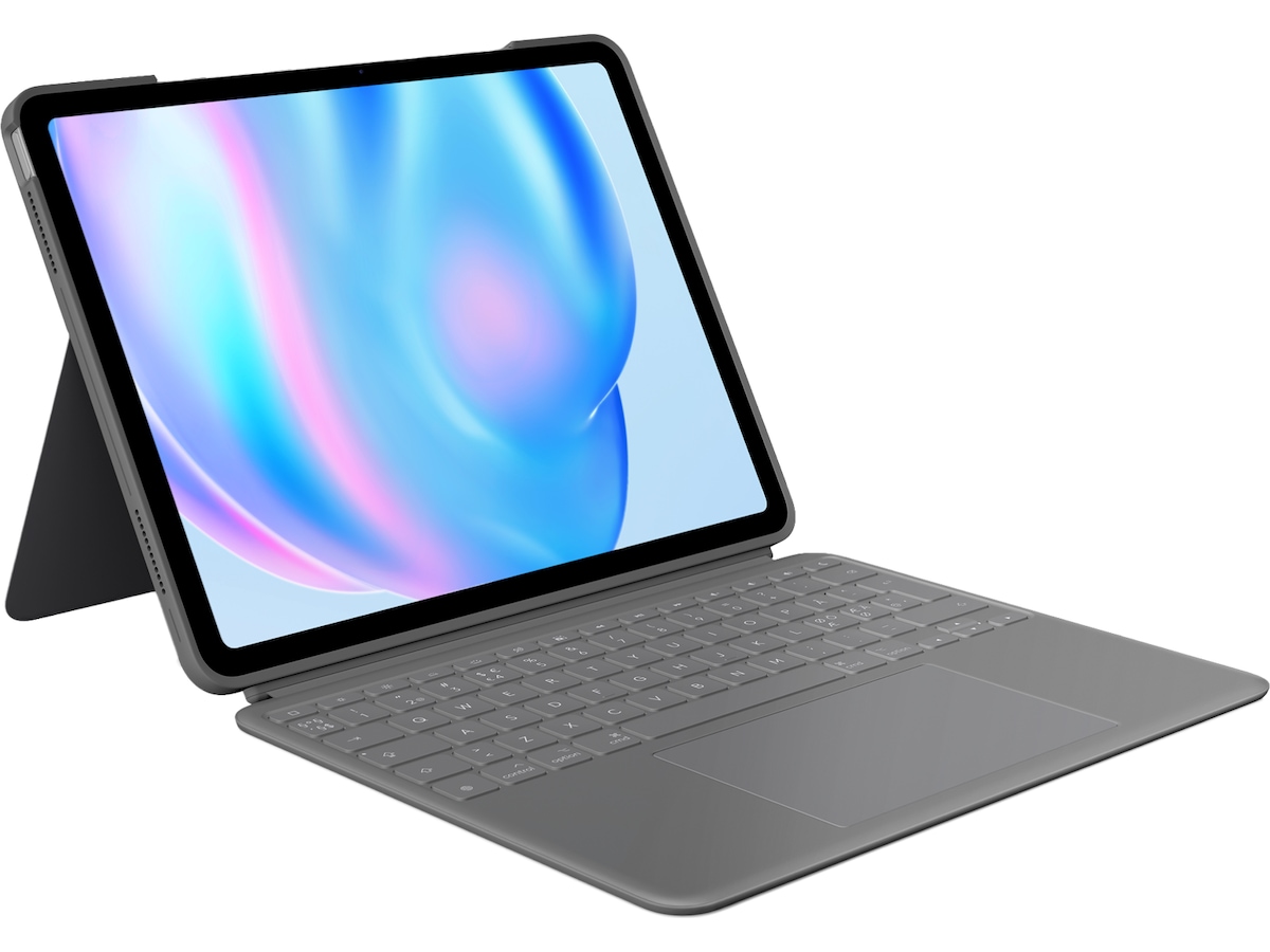 Logitech iPad Air 13" Combo Touch tangentbordsfodral (oxfordgrå) Tangentbord och pennor