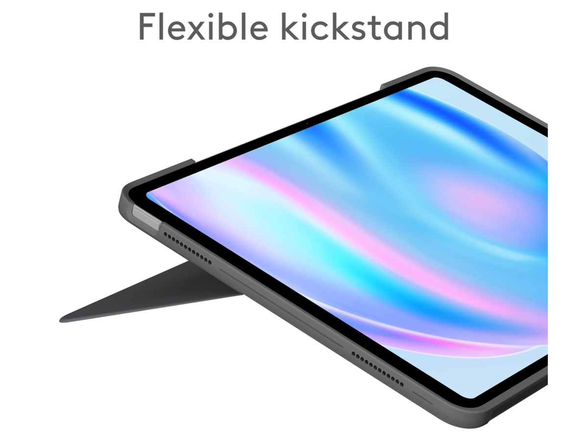 Logitech iPad Air 13" Combo Touch tangentbordsfodral (oxfordgrå) Tangentbord och pennor