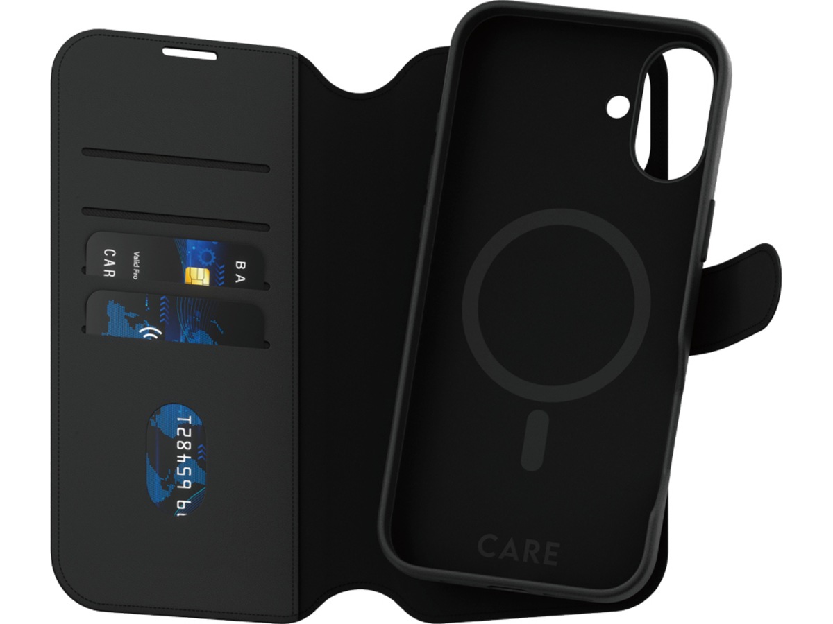 PanzerGlass CARE iPhone 16 Plus Tango 2-i-1 Plånboksfodral (svart) Mobilskal