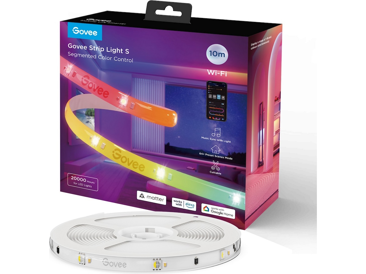 Govee RGBIC LED Lightstrip - 10 meter Led strips & underhållning