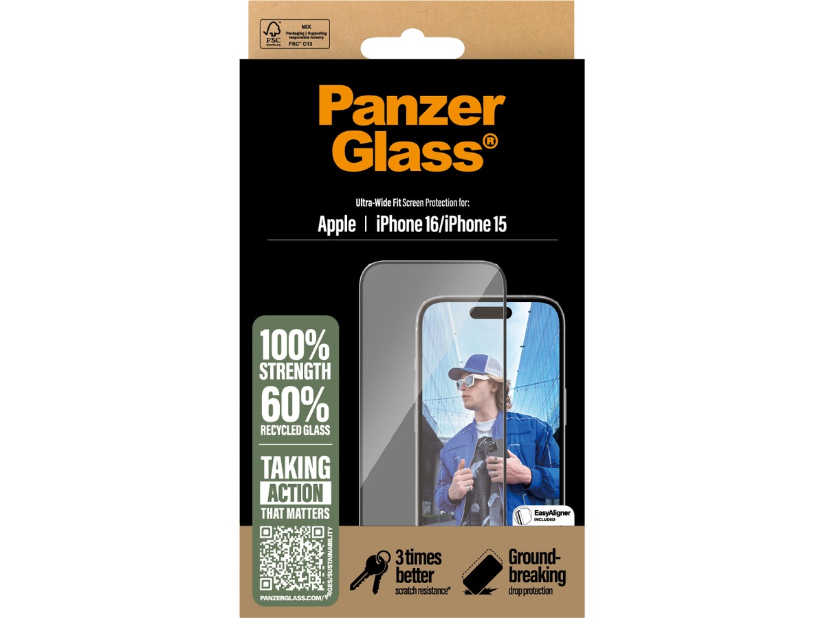 PanzerGlass iPhone 15 / 16 skärmskydd Skärmskydd mobiltelefon