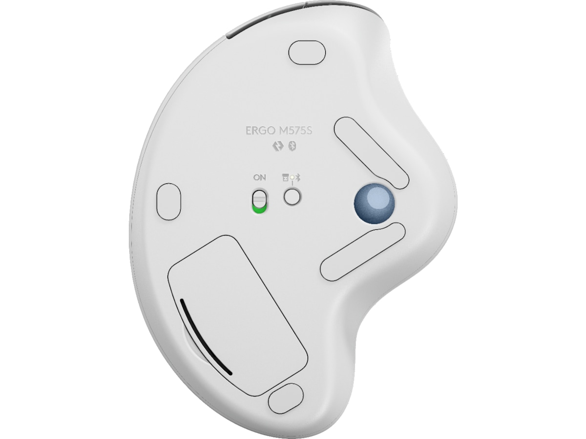 Logitech ERGO M575S Trådlös Mus Trackball (off-white) Ergonomi