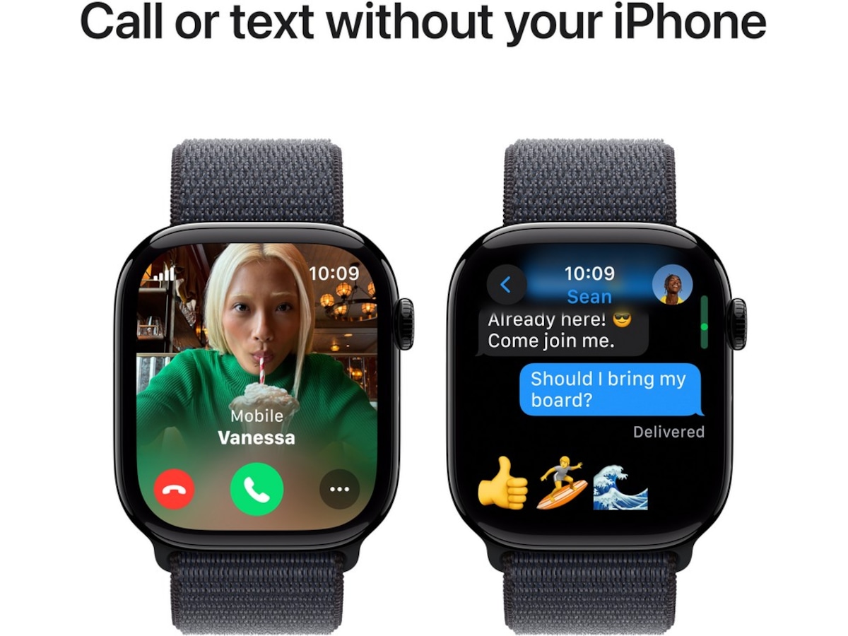 Apple Watch Series 10 46mm GPS + LTE Aluminium (gagatsvart) Smartwatches