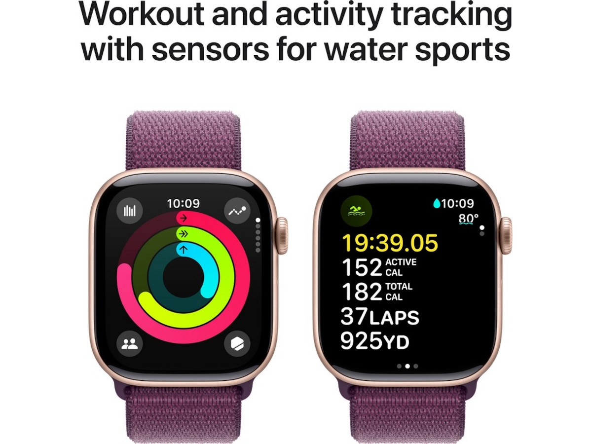 Apple Watch Series 10 GPS + LTE 42mm Aluminium (roséguld) Smartwatches