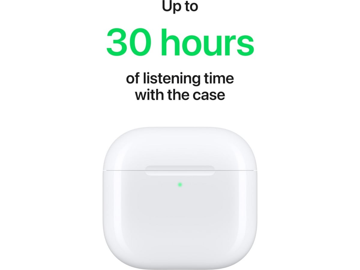 Apple AirPods 4 trådlösa hörlurar, In-ear (vit) In-ear hörlurar