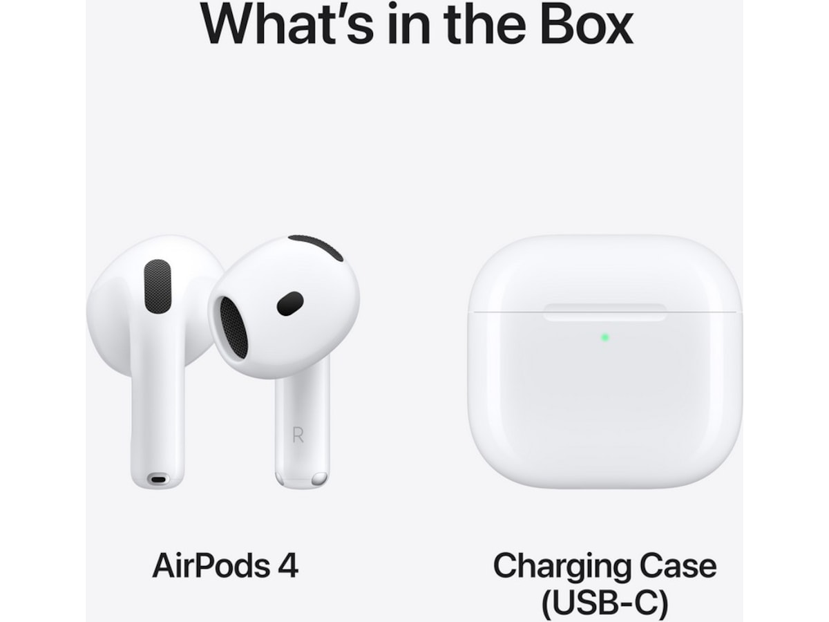 Apple AirPods 4 trådlösa hörlurar, In-ear (vit) In-ear hörlurar
