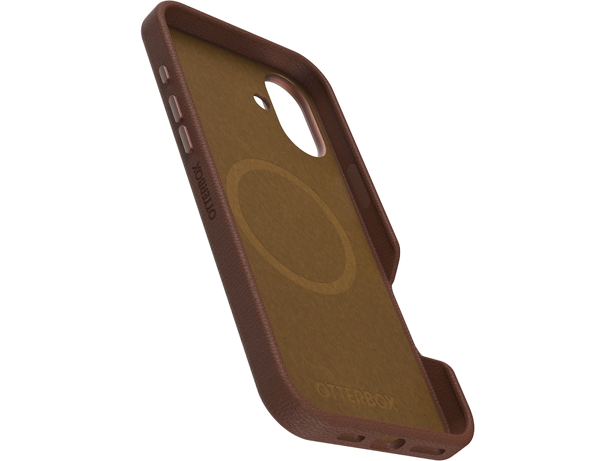 OtterBox iPhone 16 Plus Symmetry Cactus Läderfodral (brun) Mobilskal