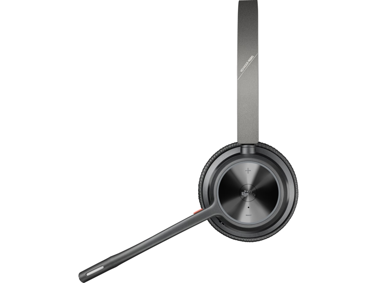Poly Voyager 4320-M MS USB-C Headset med laddningsställ Trådlöst headset