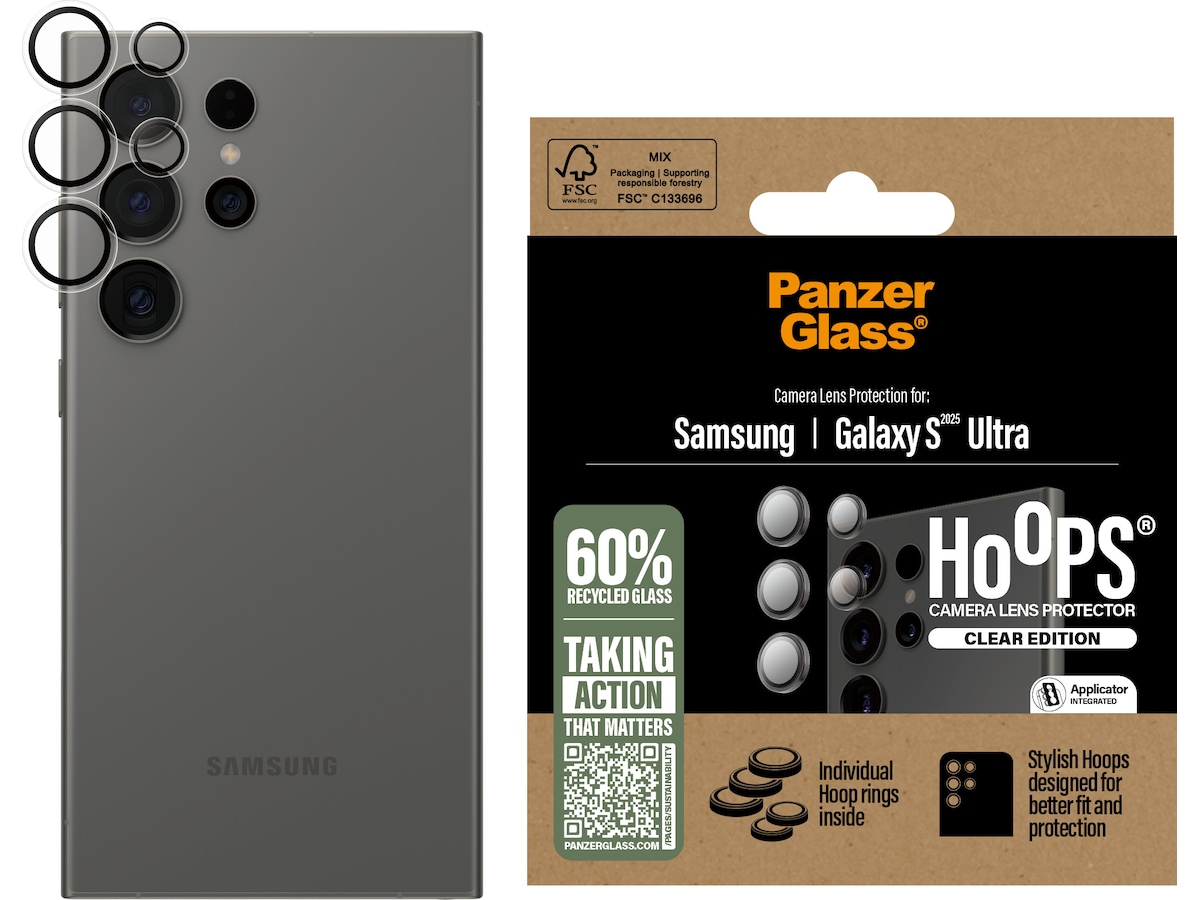 PanzerGlass Galaxy S25 Ultra Hoops Linsskydd (transparent) Skärmskydd mobiltelefon