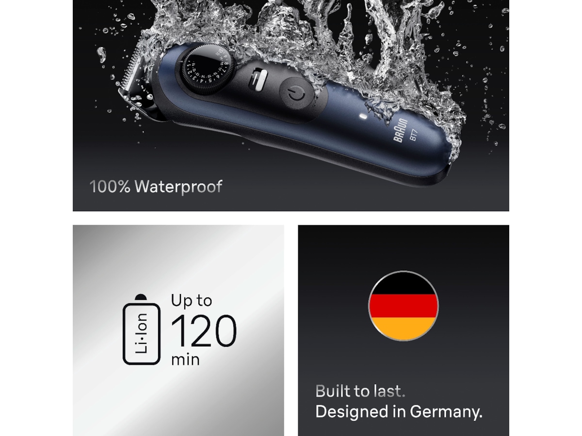 Braun Series 7 Skäggtrimmer (blå) Rakapparat