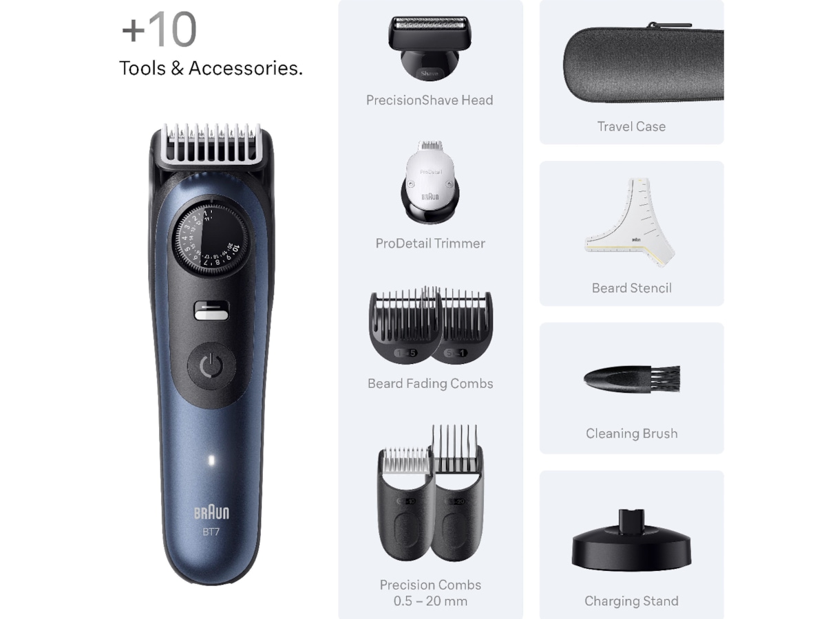 Braun Series 7 Skäggtrimmer (blå) Rakapparat