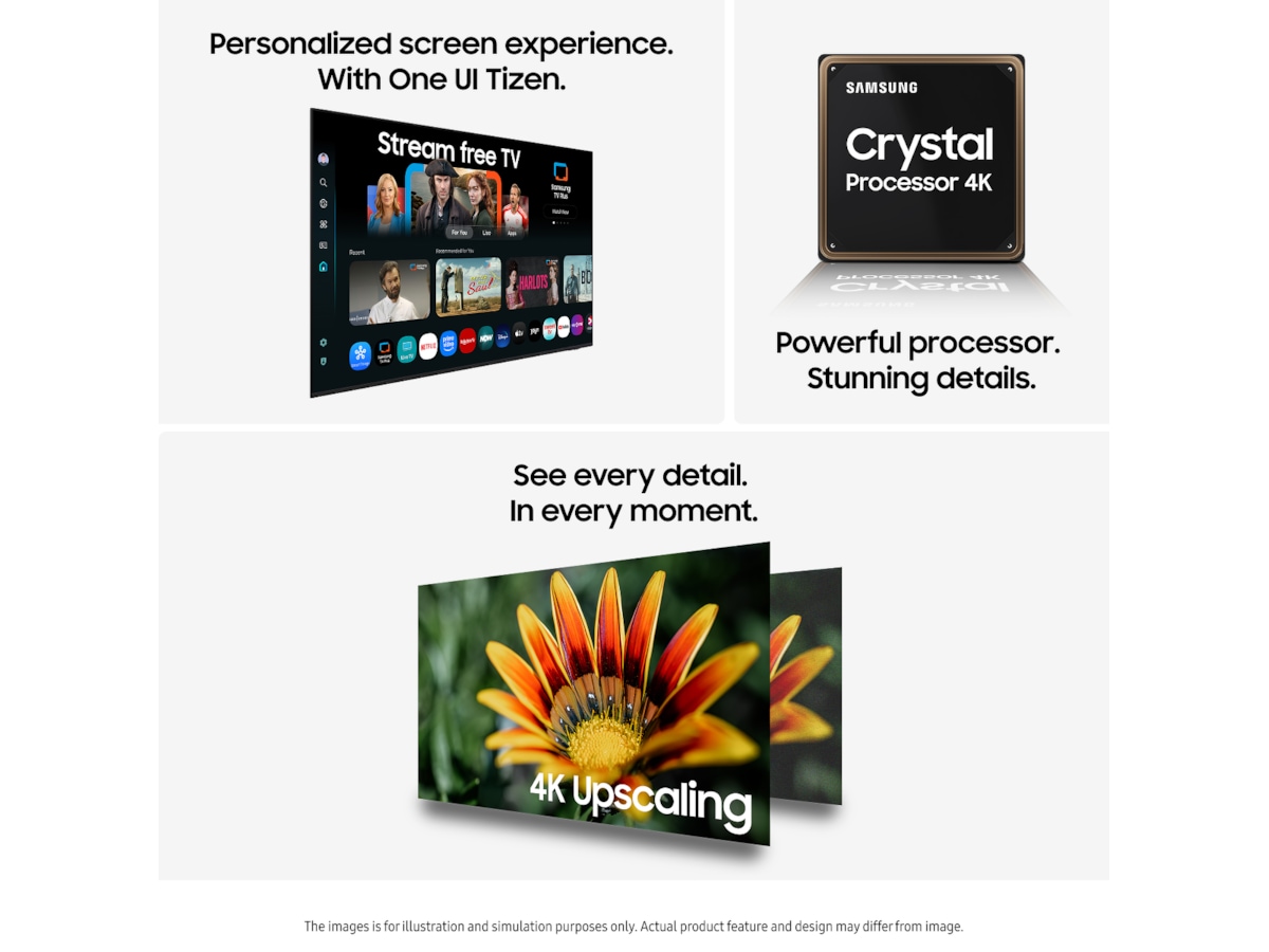 Samsung 55" U7005F UHD 4K smart-TV (2025) 50 - 59 tums TV