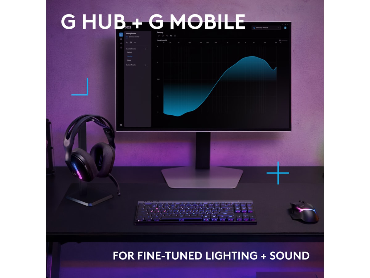 Logitech G522 Lightspeed trådlöst gamingheadset (svart) Gamingheadset
