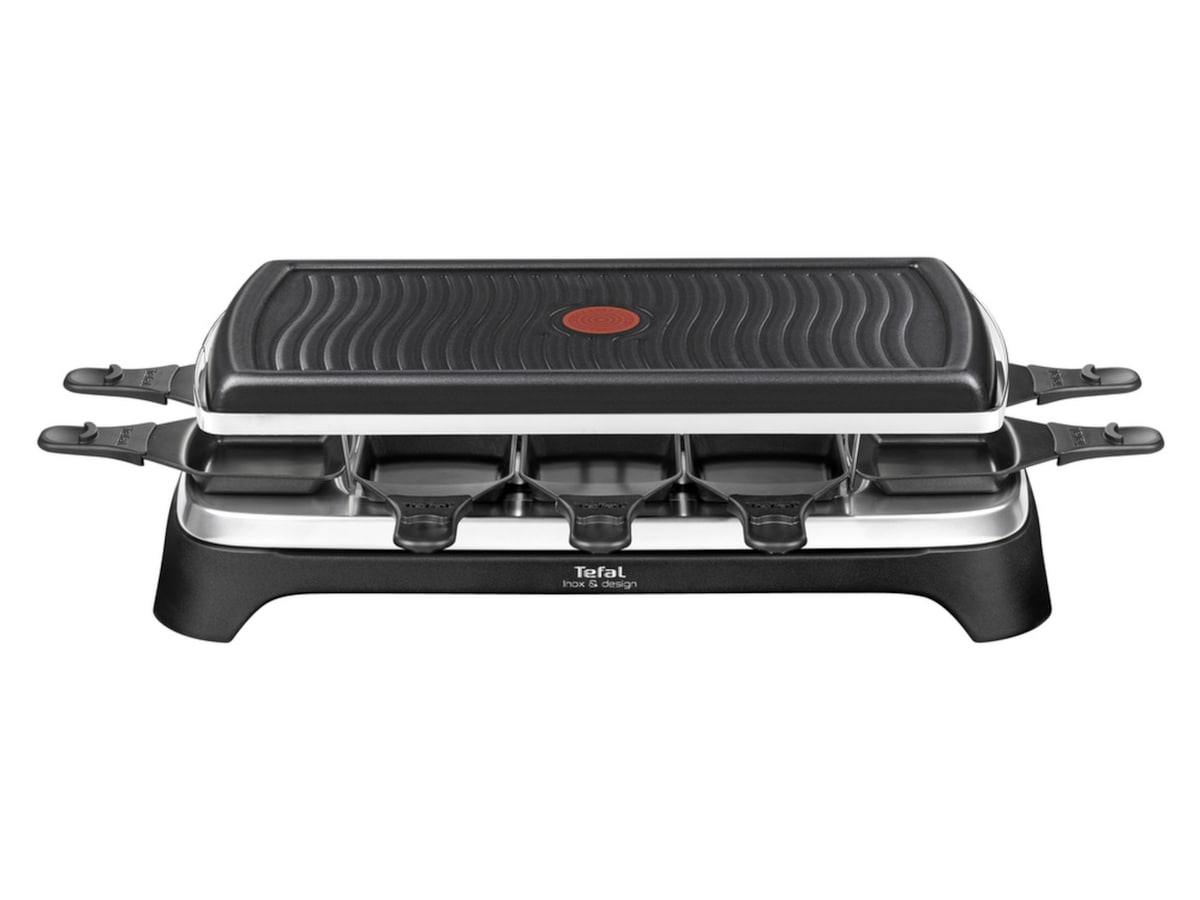 Tefal RE458812 raclette Inox & Design 10 pannor (svart) Övriga köksapparater