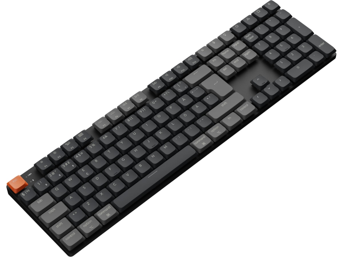 Keychron K5 V2 trådlöst tangentbord RGB alu hotswap QMK LP 2.0 brown Gamingtangentbord