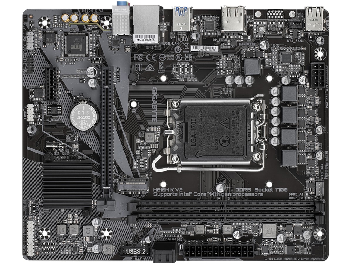 Gigabyte H610M K V2 Moderkort Intel Socket