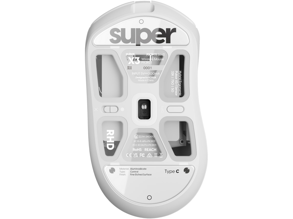 Pulsar Superglide Type-C X3 Series (vit) Tillbehör till gaming tangentbord och mus