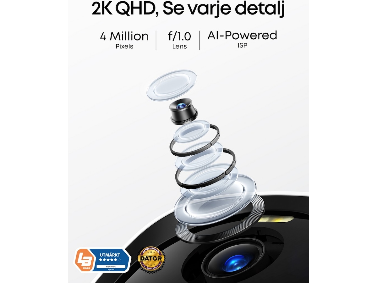 Eufy EufyCam 2x E40 säkerhetskamera (HomeBase 2) Övervakningskamera