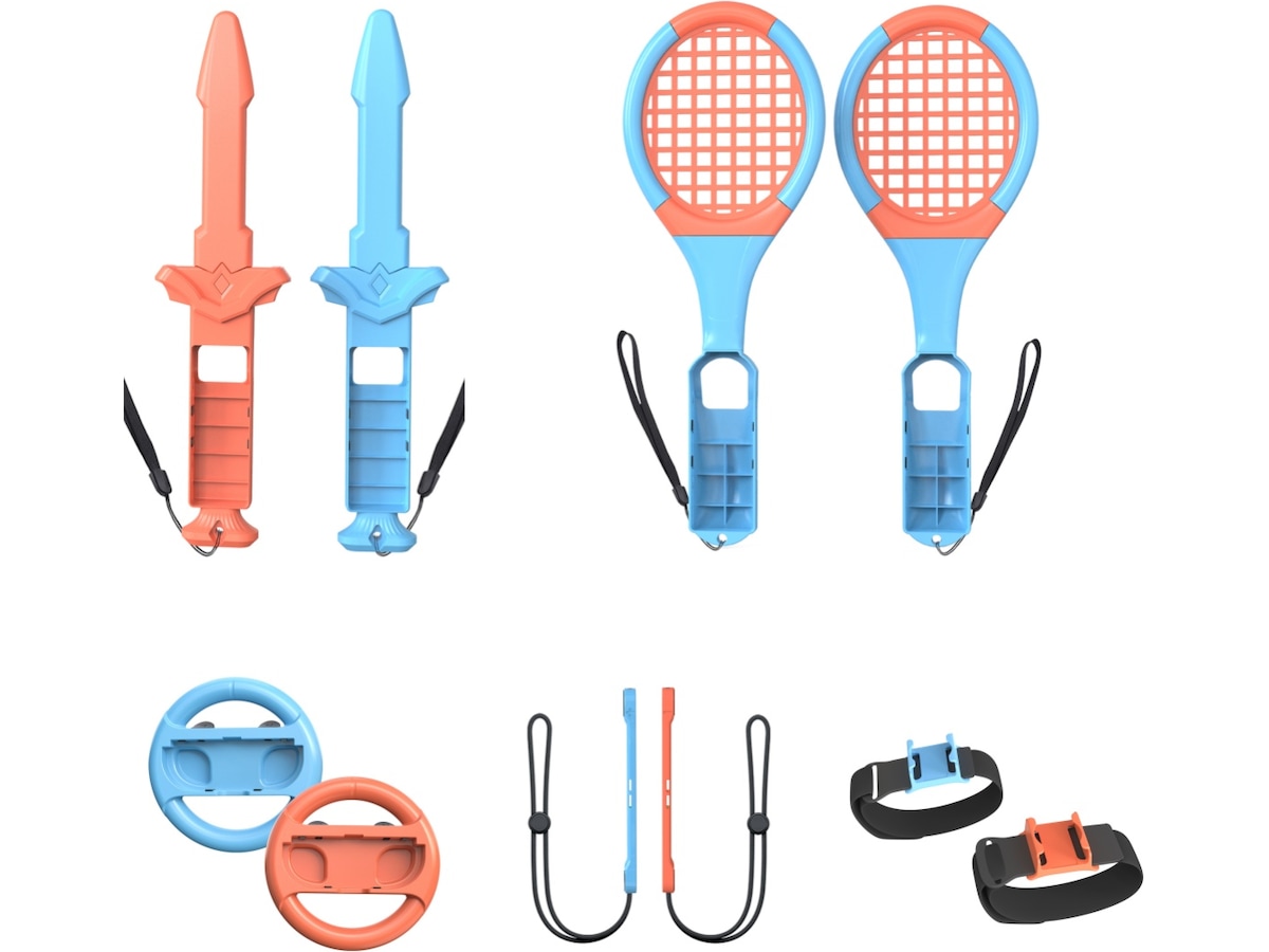 Gaminja Nintendo Switch 2 10-i-1 Combo Kit (blå/orange) Tillbehör till spelkonsoler