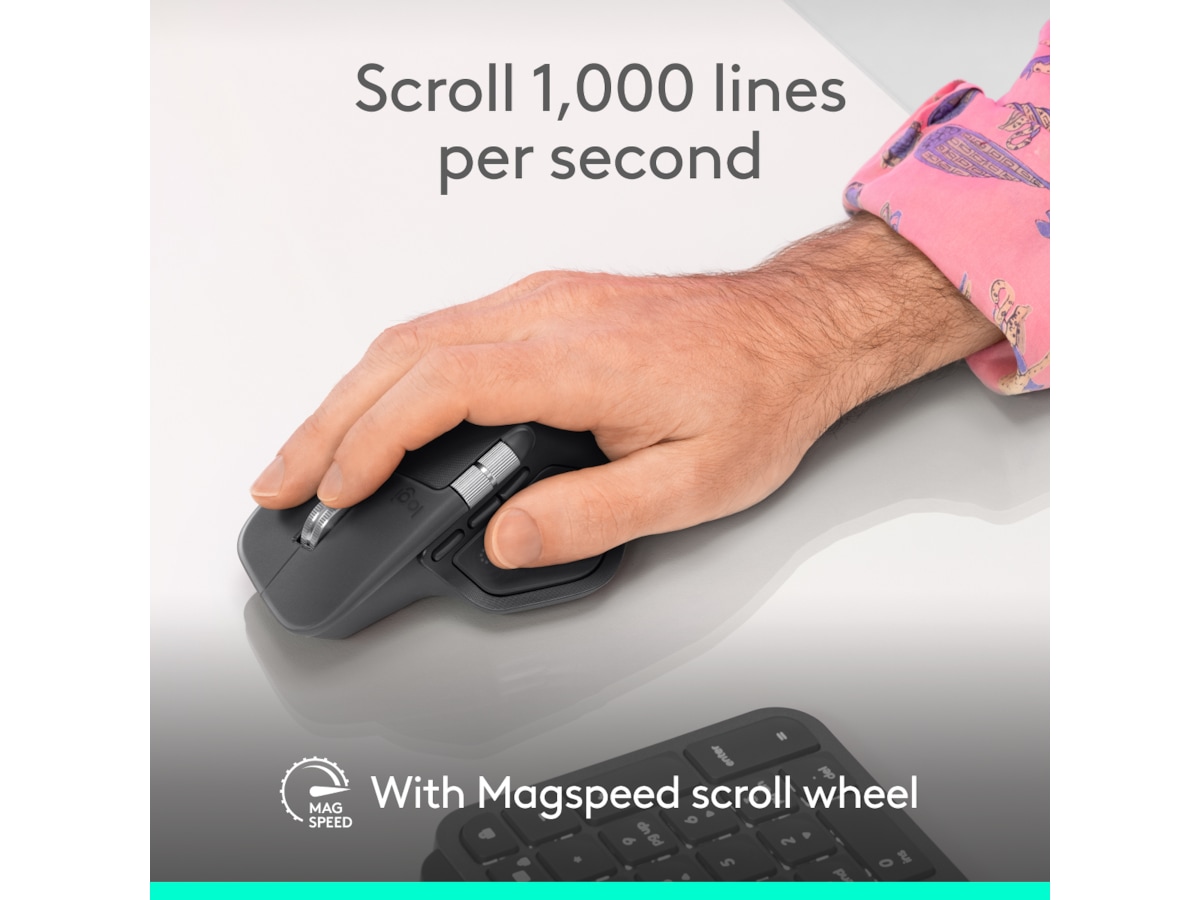 Logitech MX Master 4 Trådlös Ergonomisk Mus (grafitgrå) Mus