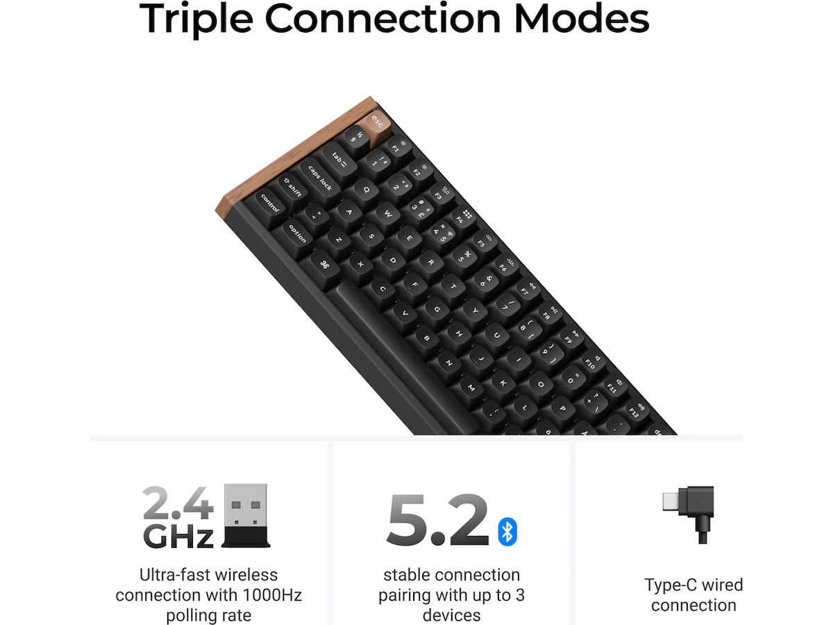 Keychron K4 HE Trådlöst Gamingtangentbord (svart) Gamingtangentbord