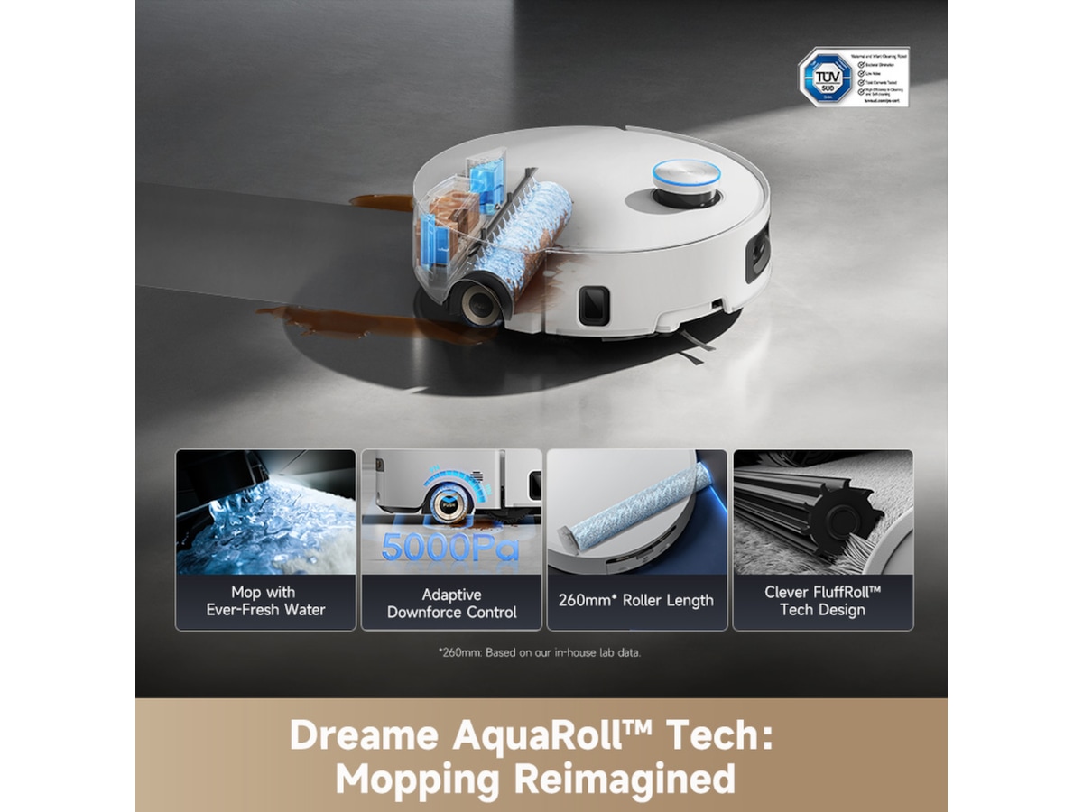 Dreame Aqua10 Ultra Roller Robotdammsugare (vit) Robotdammsugare