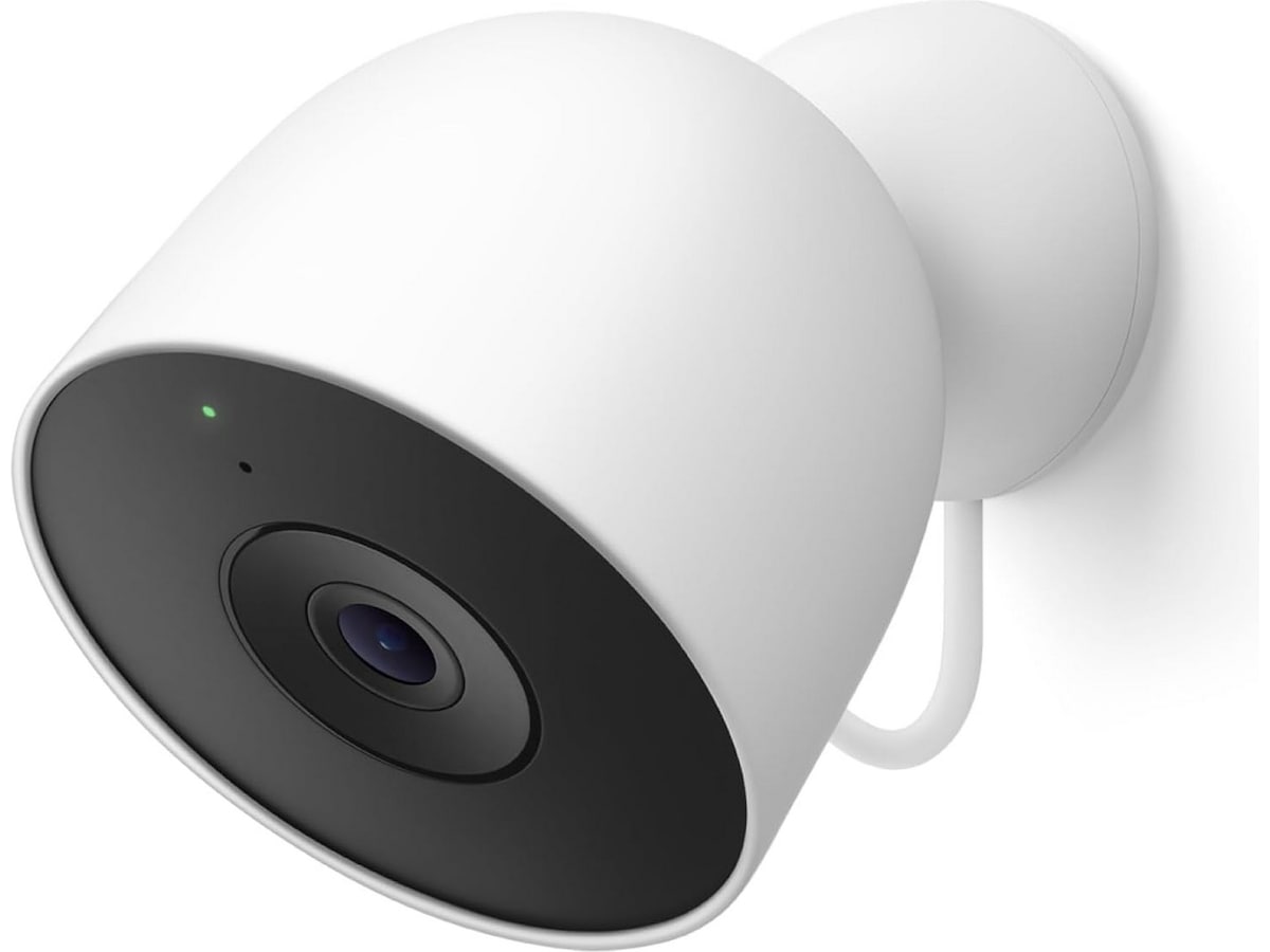Google Nest Cam utomhus 2:a gen (med sladd, vit) Övervakningskamera