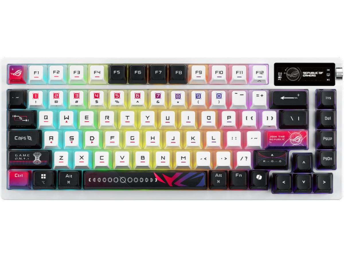 Asus M704 ROG Azoth X Trådlös Gamingtangentbord (vit) -B-Grade Demo tangentbord