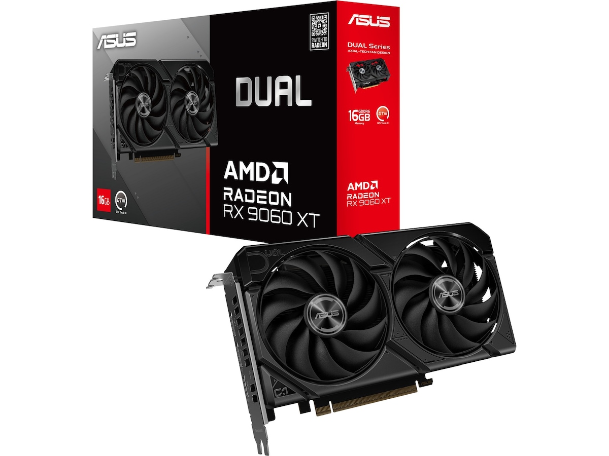 ASUS Dual Radeon RX 9060 XT Grafikkort