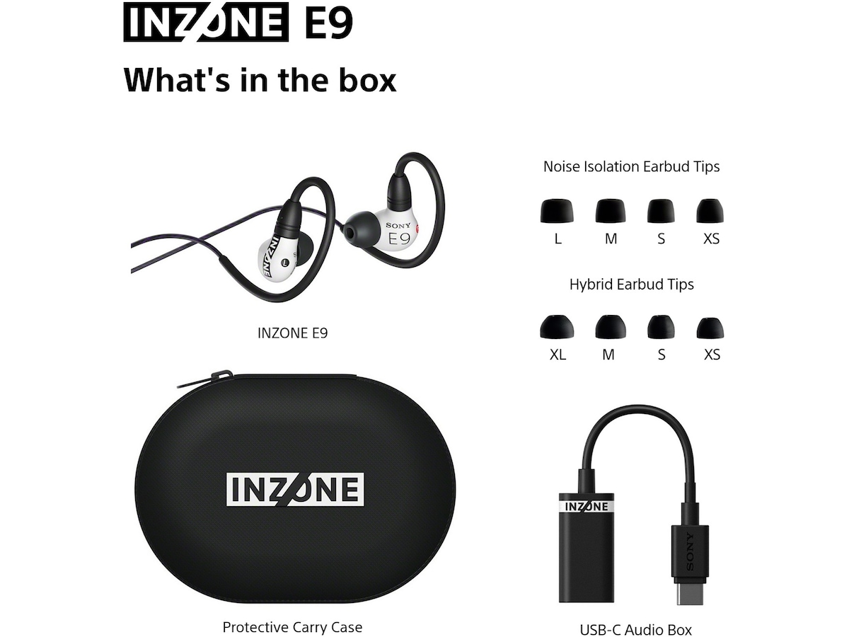 Sony INZONE E9 In-Ear Gaming Öronproppar (vit) In-ear hörlurar