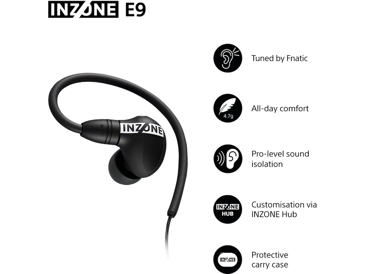 Sony INZONE E9 In-Ear Gaming öronproppar (svart) In-ear hörlurar