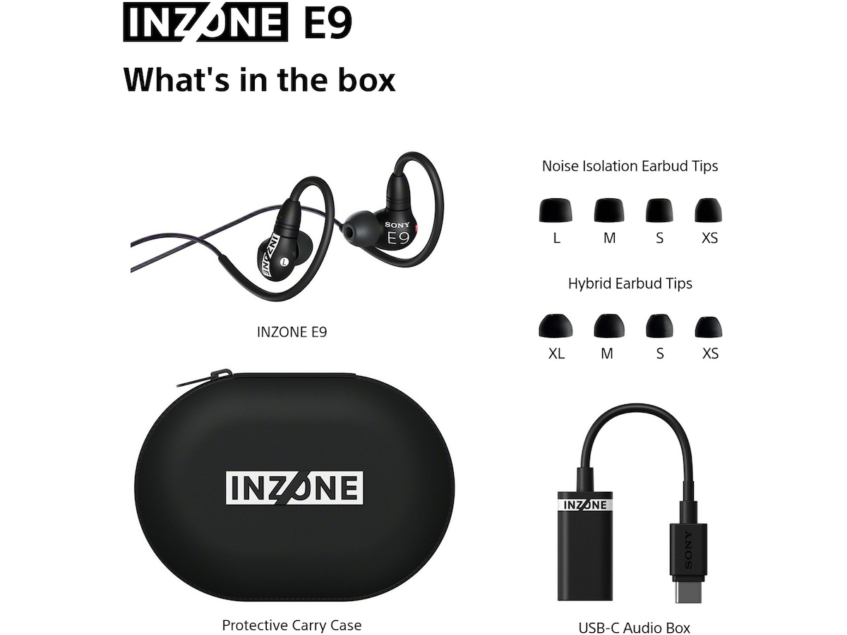 Sony INZONE E9 In-Ear Gaming öronproppar (svart) In-ear hörlurar