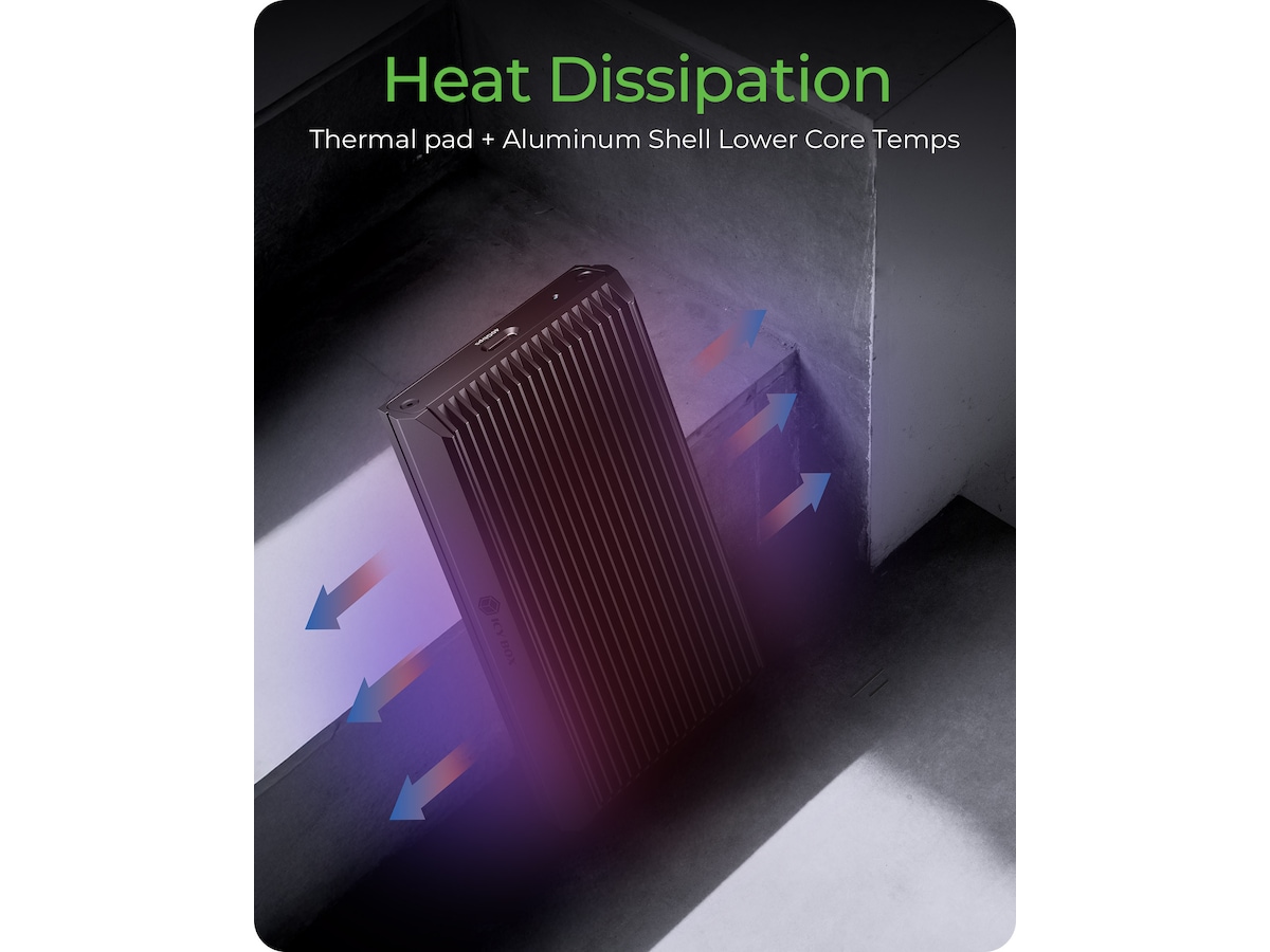 ICY BOX M.2 NVMe enclosure Externa Chassi