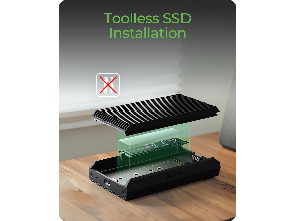 ICY BOX M.2 NVMe enclosure Externa Chassi