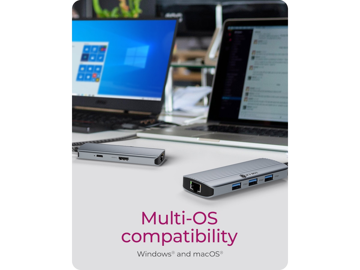 ICY BOX 6-i-1 Travel Docking Dockningsstation och USB-hub