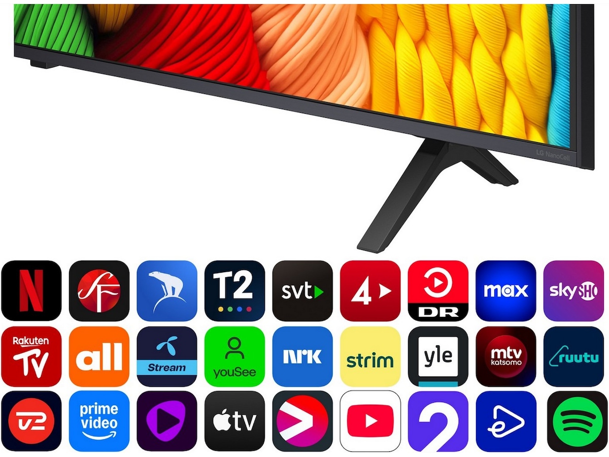 LG 50'' Nano AI 4K 50NANO80A (2025) + Soundbar 50 - 59 tums TV