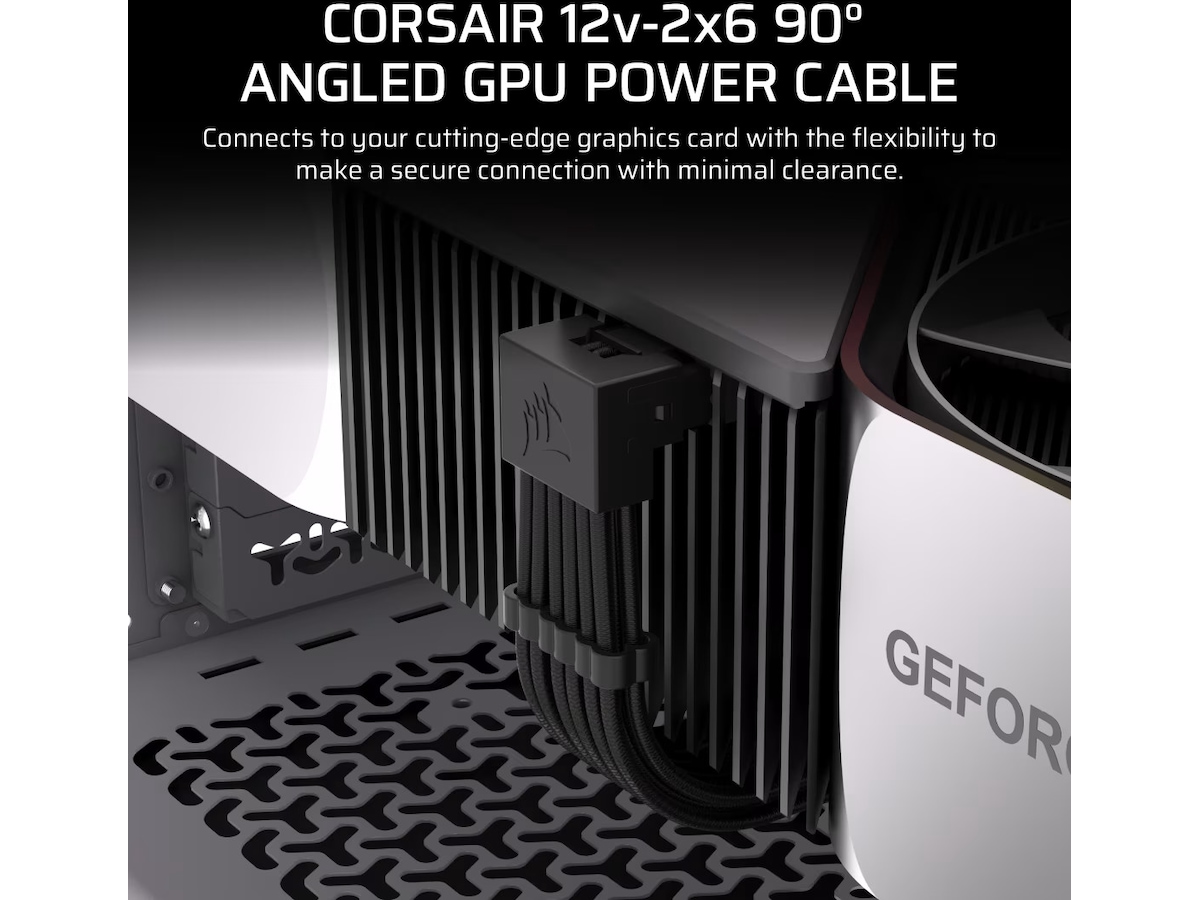 Corsair Typ 4 PSU 90° 12V-2x6 Stil B Kabel Tillbehör