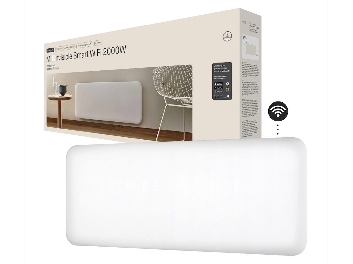 Mill Invisible smart WiFi gen 4 panelradiator 2000 W 2-pack Panelelement