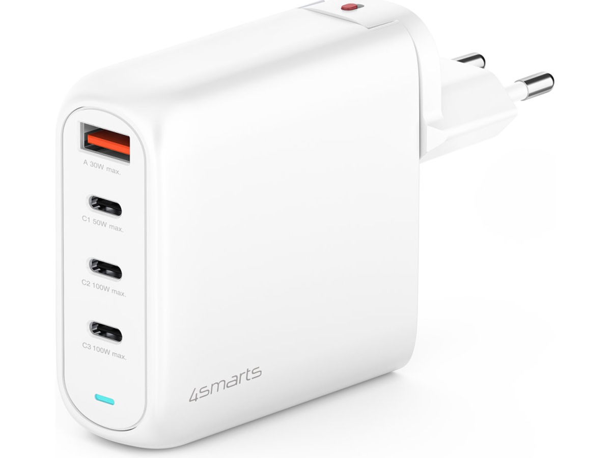 4smarts 100W GaN Flex Pro Travel Edition Oplader (hvid) Batteri och laddare